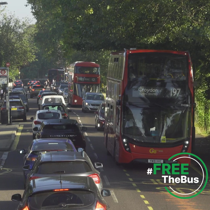 bus and traffic